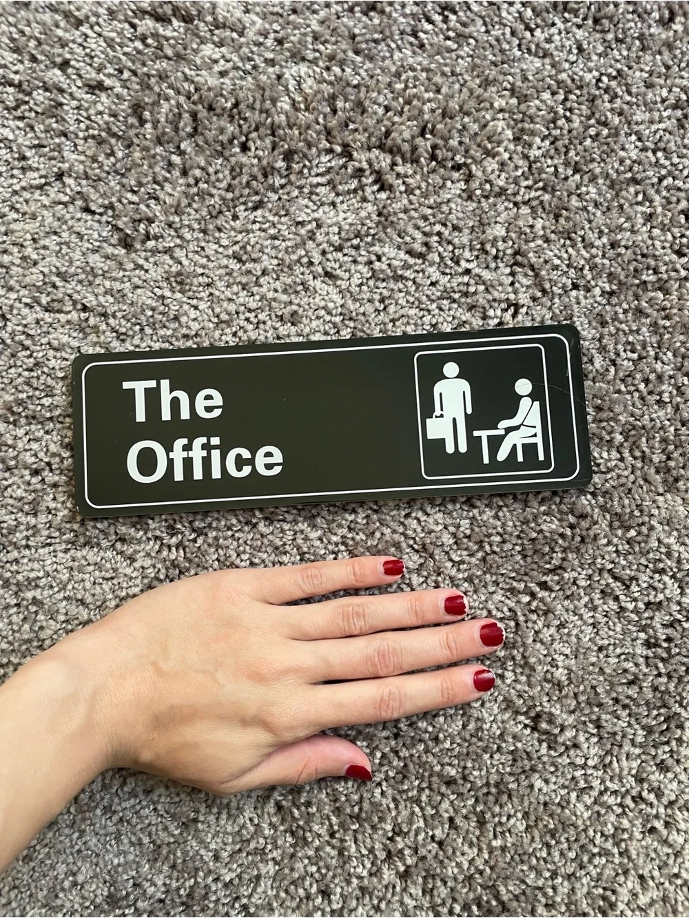The Office Black Sign - Home Office Door Plaque